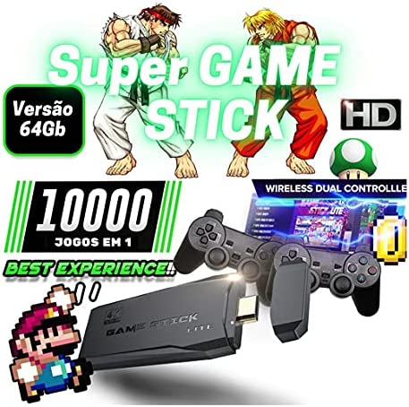 Super Game Stick Retrô 4K + 2 Controles [FRETE GRÁTIS]