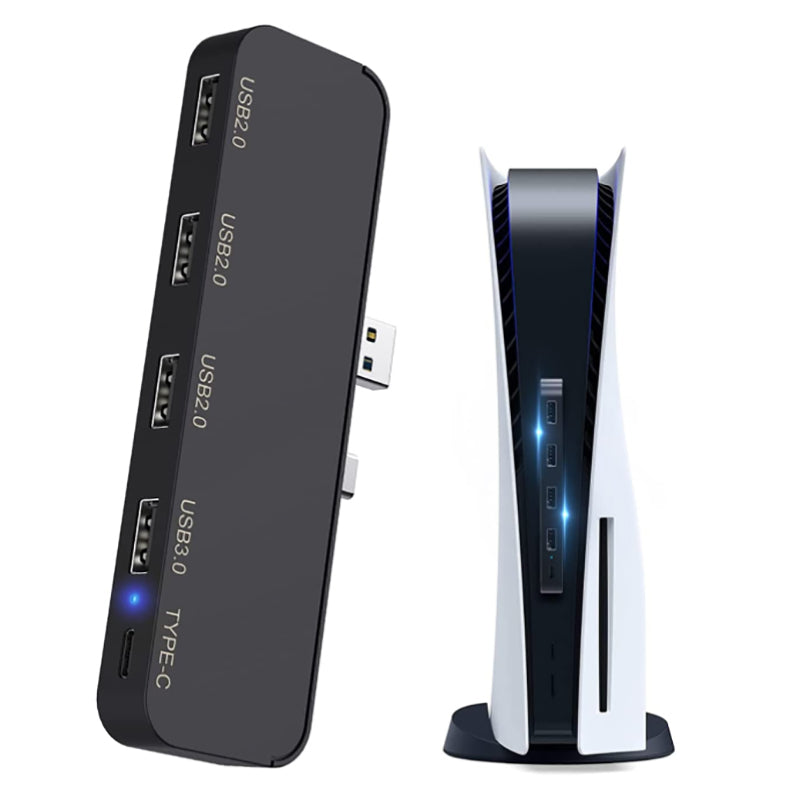 Hub PS5 Charger®- 5em1 Adaptador Extensor USB de Expansão de Alta Velocidade