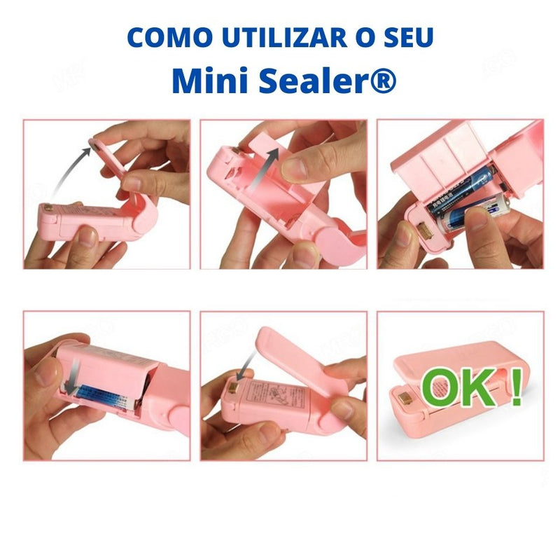 Mini Sealer® - Mini Máquina Seladora de Embalagens Térmica Elétrica Portátil