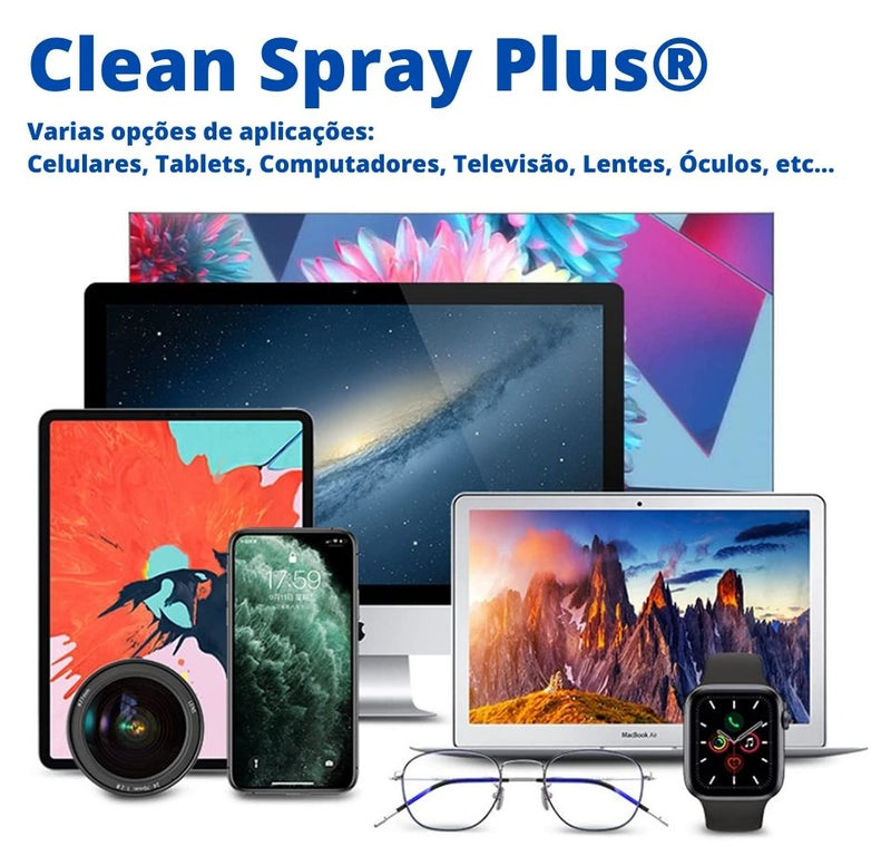 Clean Spray Plus® - Limpador 2 em 1 de Tela Spray